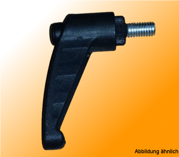 Locking Lever with external thread M8x12 made of plastic and steel